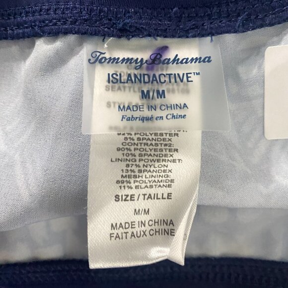 Tommy Bahama IslandActive Pull On Shorts Medium Indigo‎ Patchwork Hybrid SS-1367 - Picture 6 of 9